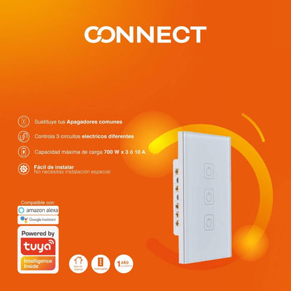 Tecnolite Connect - Apagador Inteligente 3 botones